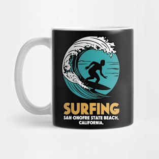 Surfing San Onofre State Beach California | Surfing Lovers Gifts Mug